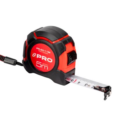 RETRACTABLE TAPE MEASURE PR-50-11M (magnet), 5m x19mm