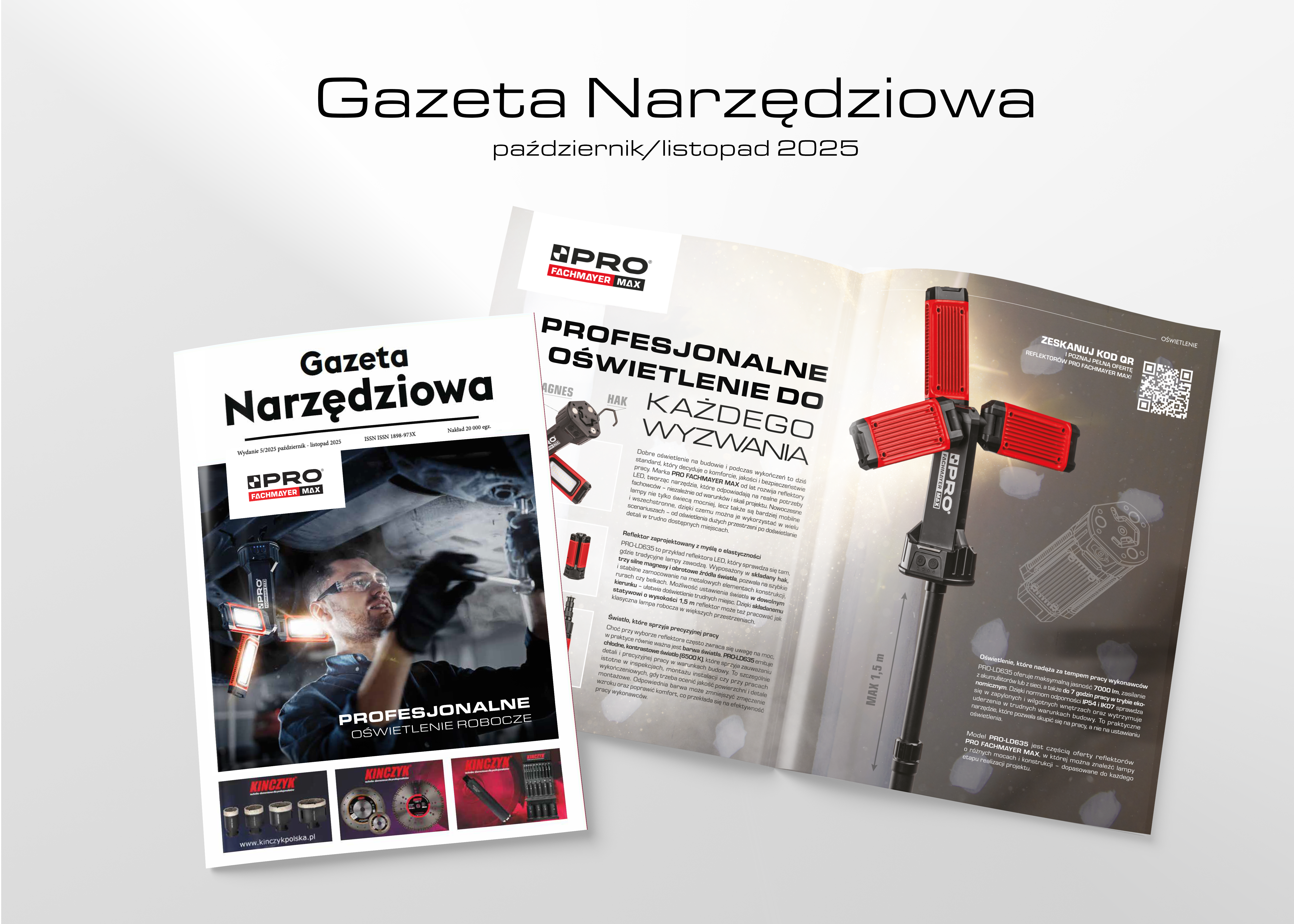 Reflektory PRO FACHMAYER MAX na&nbsp;łamach Gazety Narzędziowej