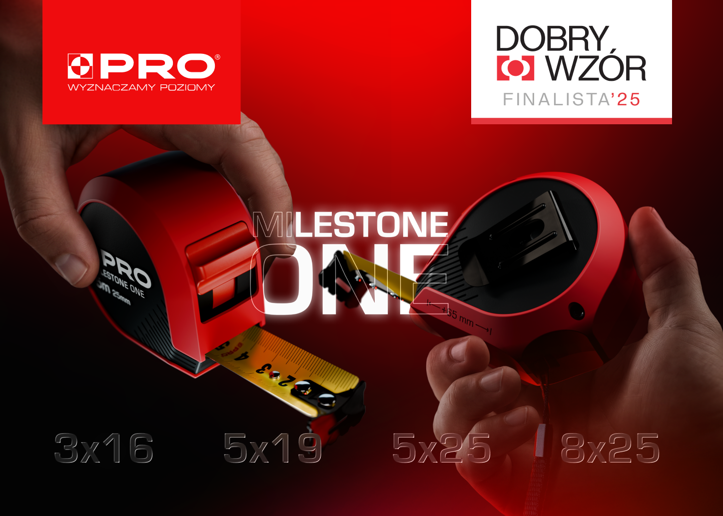 MILESTONE ONE: nowa jakość ergonomii i&nbsp;designu w&nbsp;miarach zwijanych PRO