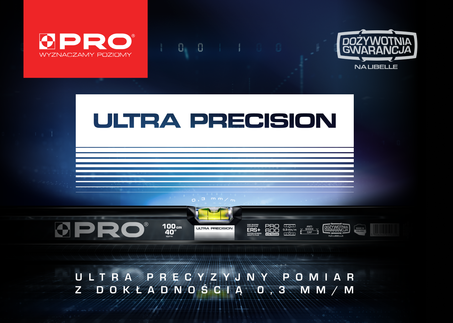 PRO600 Ultra Precision - najbardziej precyzyjna poziomnica w&nbsp;historii PRO